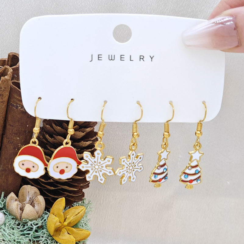 Wholesale Alloy Snowman  Gift Earrings